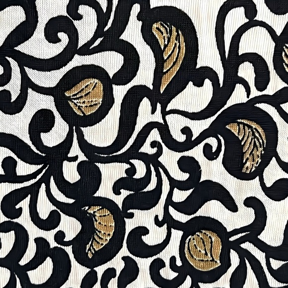 Marc Jacobs Short Sleeve Top Black & Tan Classy Top Paisley Sz Small - Picture 9 of 11